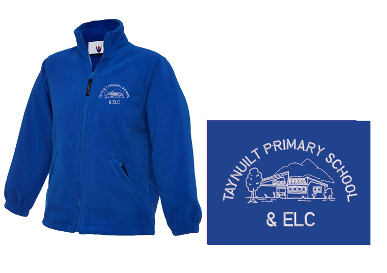 Taynuilt Primary School Uniform Adult Fleece Jacket Royal Blue