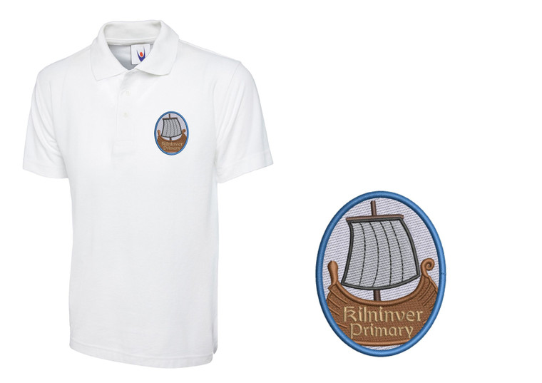 Kilninver Primary School Uniform Adult Polo Shirt White