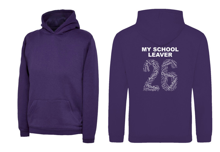 Primary School Leavers Hoodie 2026 Print 03 Purple