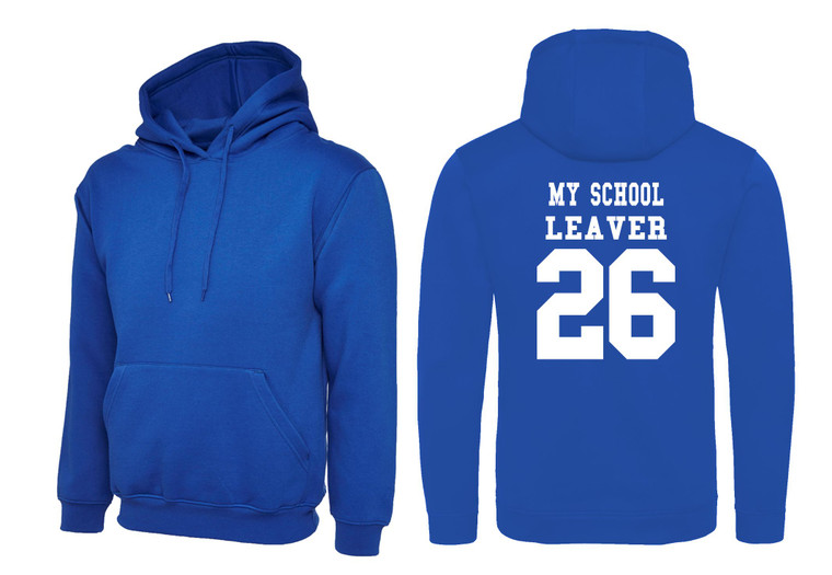 Secondary School Leavers Hoodie 2026 Royal Blue Print 2