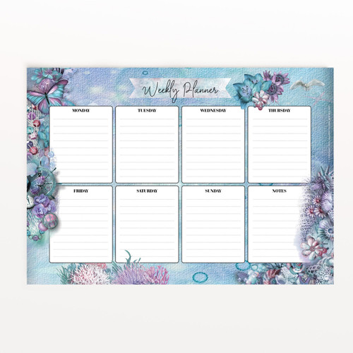 Underwater Magic A4 Weekly Planner Landscape