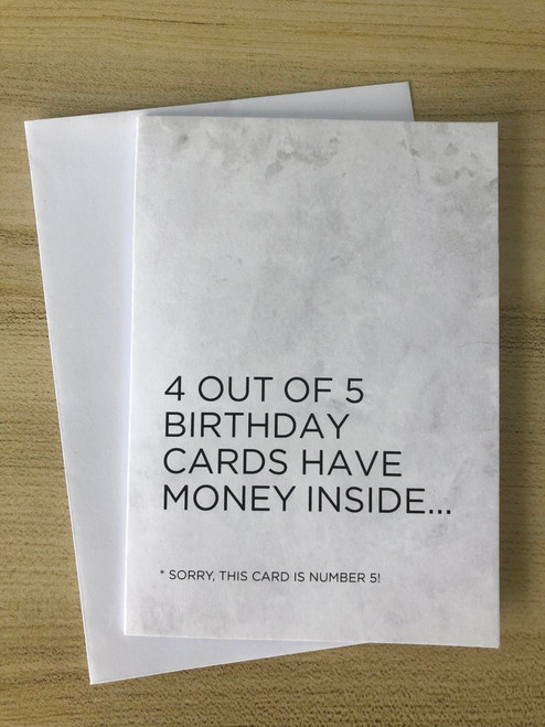 4 Out Of 5 Birthday....Card