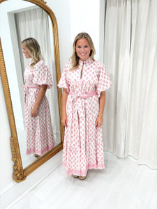 "Oliver" Midi Dress (Pink Mix) "Oliver" Midi Dress (Pink Mix)