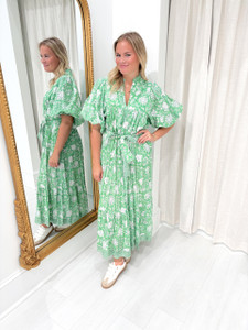 "Oliver" Midi Dress (Green Mix) "Oliver" Midi Dress (Green Mix)