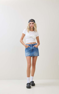"Hope" Jean Mini Skort (Medium Denim) "Hope" Jean Mini Skort (Medium Denim)