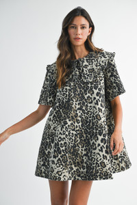 "Isla" Collared Dress (Leopard) "Isla" Collared Dress (Leopard)