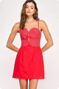 "Jenni" Mini Dress (Red) "Jenni" Mini Dress (Red)