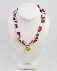 "Madeline" Scarf Necklace (Maroon Mix) "Madeline" Scarf Necklace (Maroon Mix)