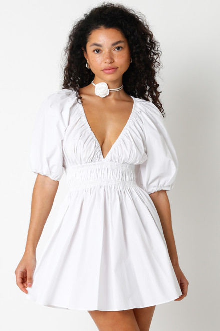 "Laine" Mini Dress (White)