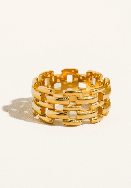 "Roxie" Gold Chain Ring