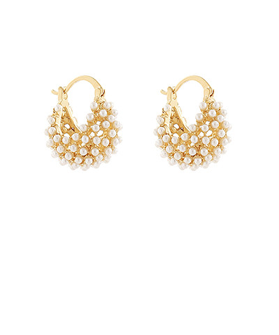 PavePearl Dome Earring