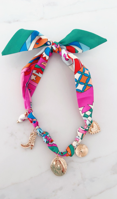 "Cowgirl" Scarf Necklace (Pink) "Cowgirl" Scarf Necklace (Pink)