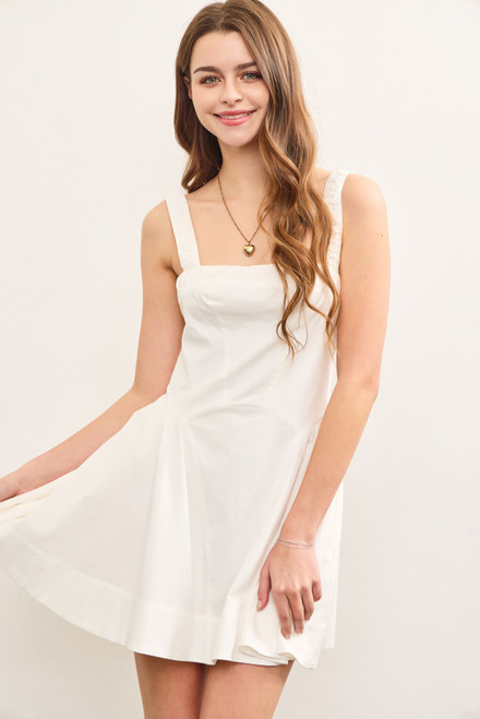 "Roxanne" Mini Dress (Off White)