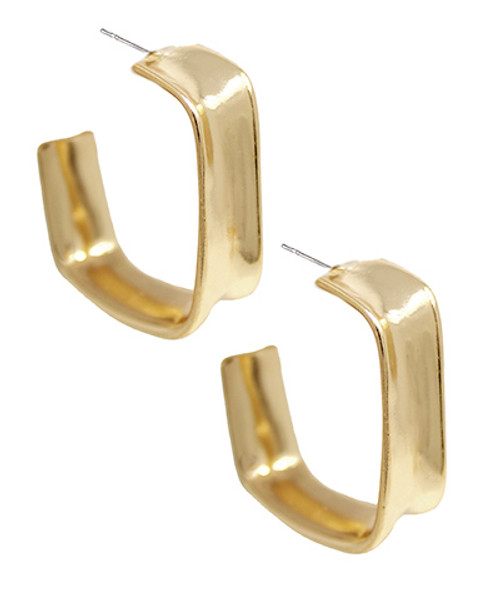 Bold Open Square Hoop Earring