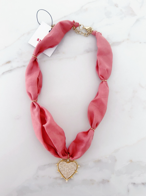 "Marlee" Scarf Necklace (Peachy) "Marlee" Scarf Necklace (Peachy)