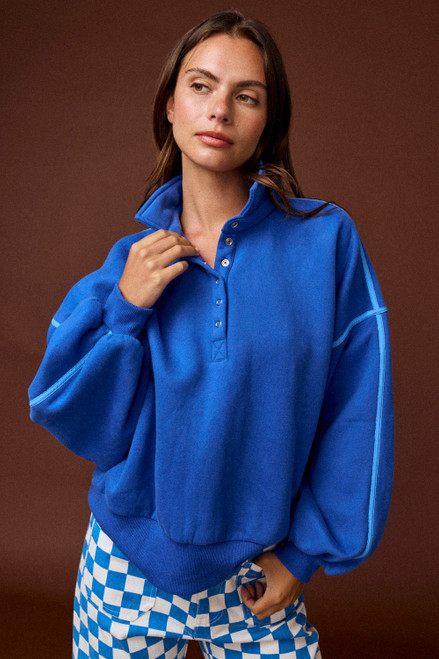 "Alexa" Comfy Pullover (Cobalt)