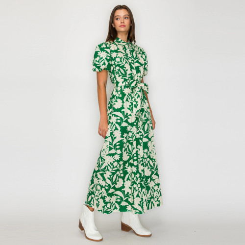 "Claudia" Bandana Maxi (Green) "Claudia" Bandana Maxi (Green)