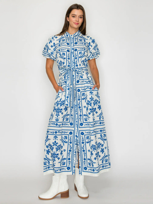 "Claudia" Bandana Maxi (Blue) "Claudia" Bandana Maxi (Blue)