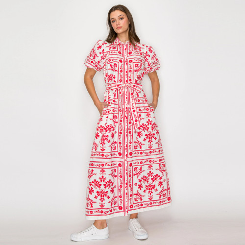 "Claudia" Bandana Maxi (Red) "Claudia" Bandana Maxi (Red)