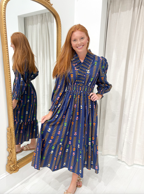 "Lennon" Midi Dress (Navy) "Lennon" Midi Dress (Navy)
