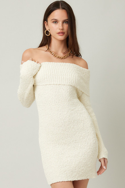 "Mirabella" Sweater Dress (Ivory) "Mirabella" Sweater Dress (Ivory)