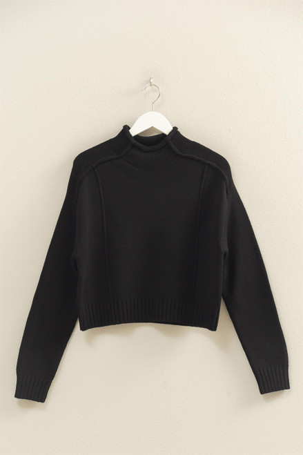 "Tori" Mock Neck Sweater (Black) "Tori" Mock Neck Sweater (Black)