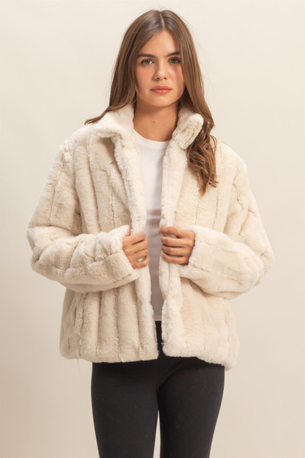 "Lila" Fur Jacket (Ivory) "Lila" Fur Jacket (Ivory)