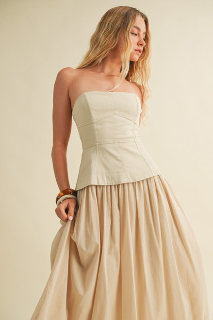 "Vera" Midi Dress (Ecru) "Vera" Midi Dress (Ecru)