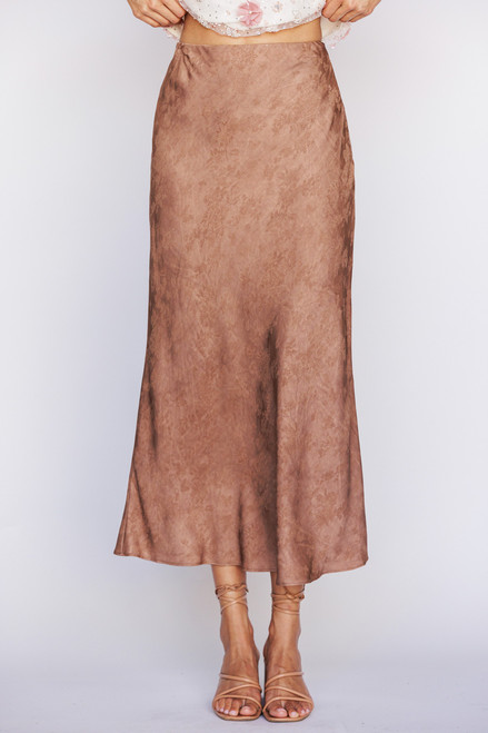 "Scarlet" Midi Skirt (Brown Floral) "Scarlet" Midi Skirt (Brown Floral)