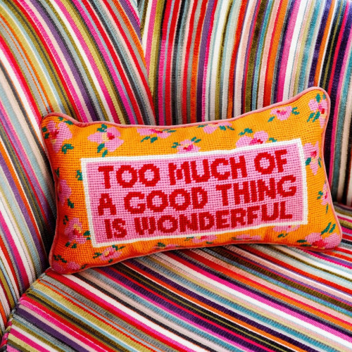 "Good Thing" Needlepoint Pillow