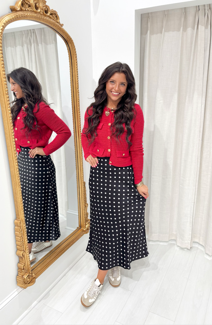 "Claire" Sweater (Red)