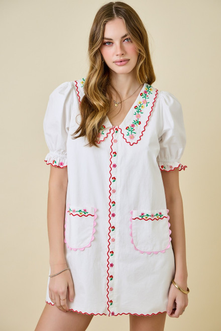 "Mary Jane" Embroidered Dress