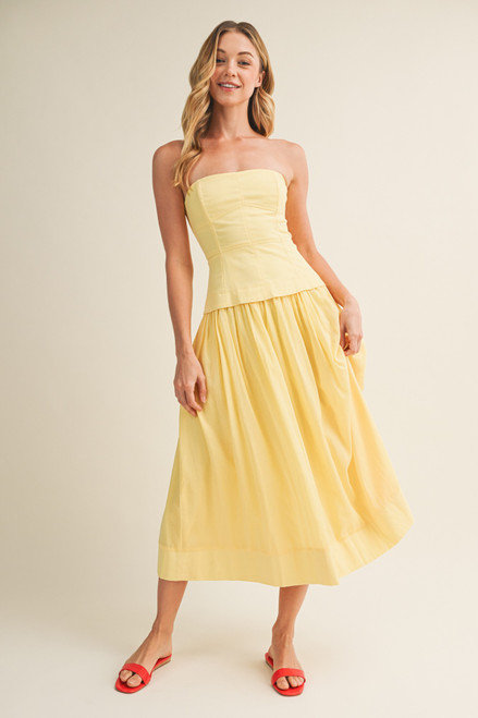 "Josie" Corset Dress (Canary)