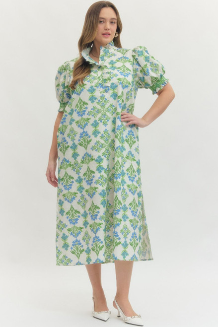 "May" Midi Dress (Floral Mix)