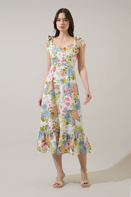 "Paige" Floral Midi Dress