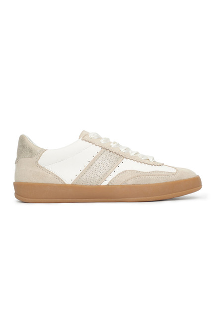 "Dixie" Silky Laced Sneaker (Beige/Gold)