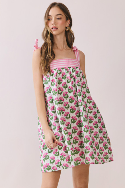 "Bria" Block Print Mini Dress