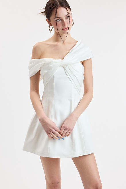 "Elizabeth" Mini Dress (White)