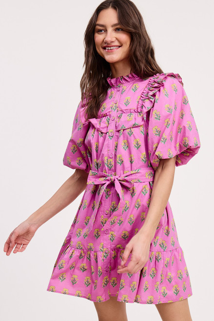 "Alexandria" Mini Dress (Orchid)