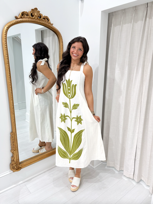 "Georgie" Midi Dress (Ivory)