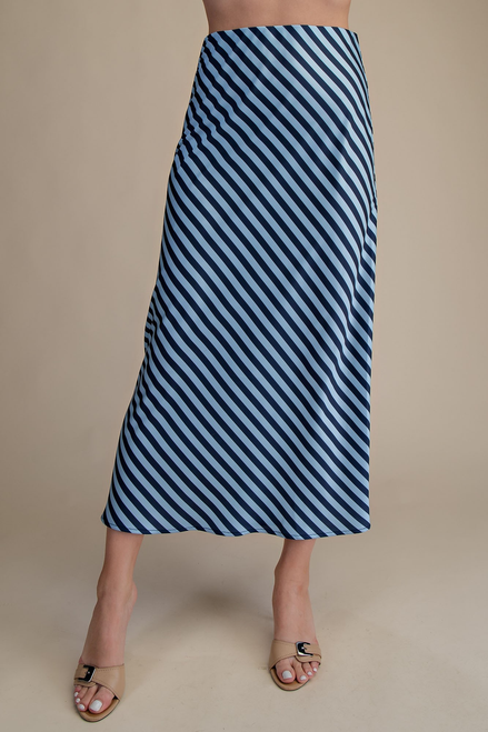 "Tori" Midi Skirt (Blue/Navy)