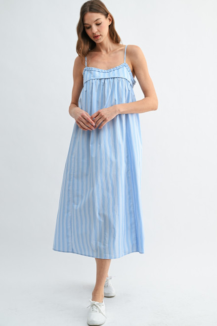 "Lexie" Striped Midi (Blue)