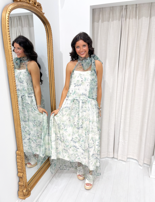 "Quinn" Organza Maxi Dress