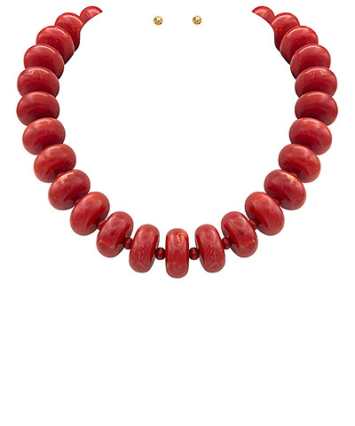 Red Rondelle Necklace