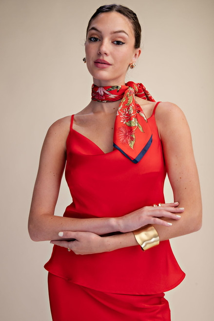 "Jojo" Satin Tank Top (Red)