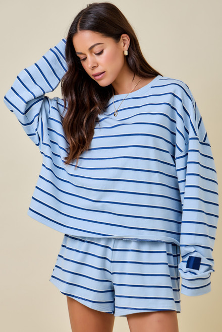 "Alexa" Striped Set (Blue/Navy)