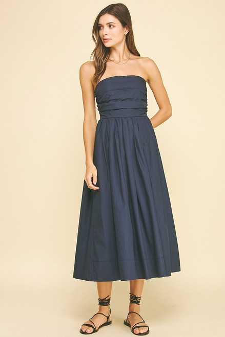 "Julia" Midi Dress (Navy)