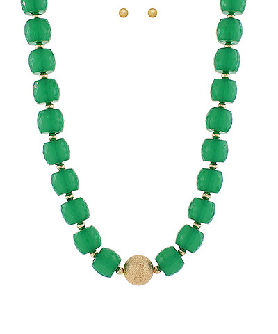 Chunky Green Necklace