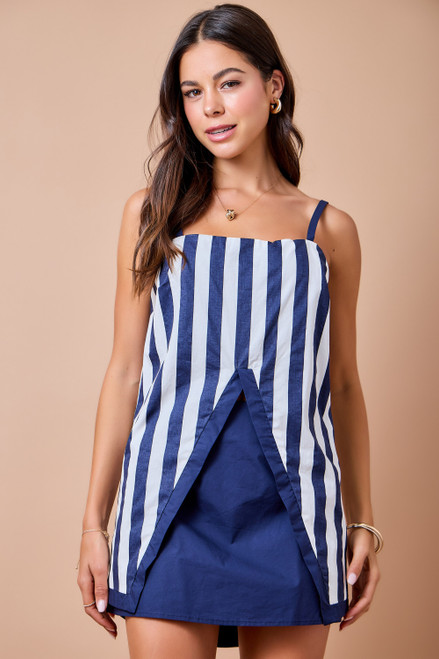 "Emme" Striped Set (Navy)