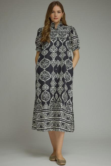 "Sloane" Midi Dress (Black)